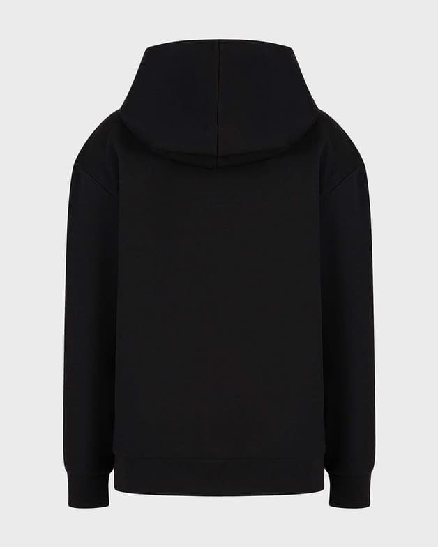 Sudadera con capucha EA7 Emporio Armani Train Logo Series Essential negro amarillo dorado mujer - #2