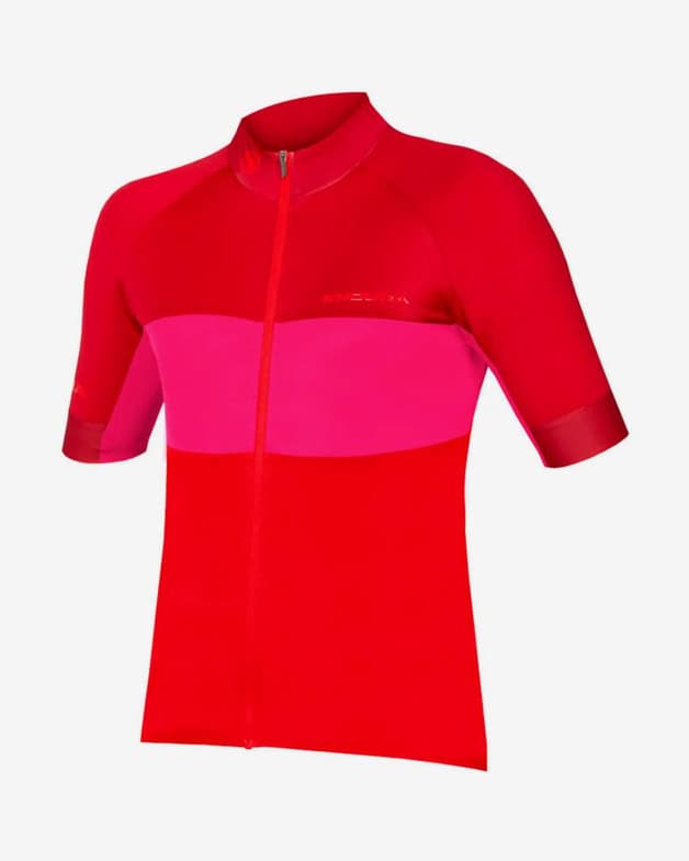 Maillot Endura FS260-Pro II manga corta rosa rojo (Relaxed Fit) - #1