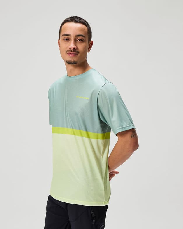 Maillot Endura SingleTrack Core II manga corta azul turquesa - #2