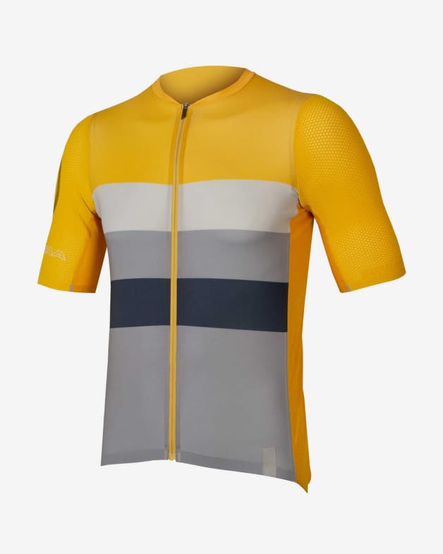Maillot Endura Pro SL Race manga corta amarillo mostaza gris - #1