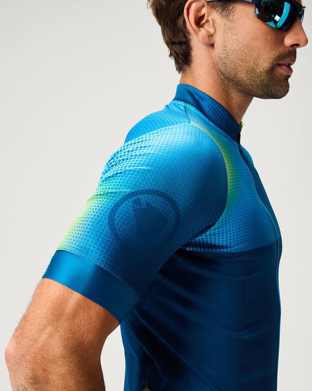 Maillot Endura Bitmap Block FS260 manga corta azul amarillo - #5