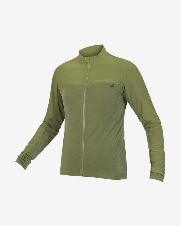 Maillot Endura GV500 manga larga verde oliva - #1