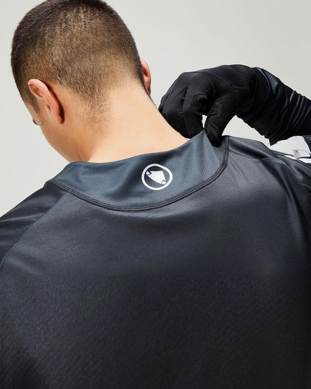 Maillot Endura Core Printed manga larga negro gris - #4