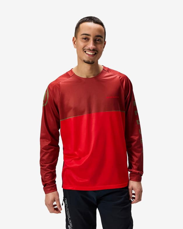 Maillot Endura Core Printed manga larga rojo - #1