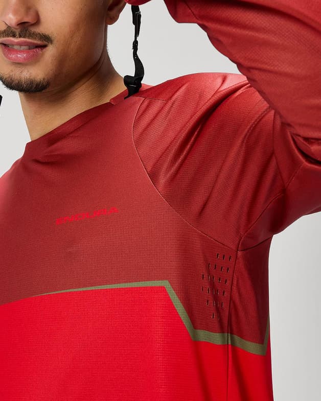 Maillot Endura Core Printed manga larga rojo - #6
