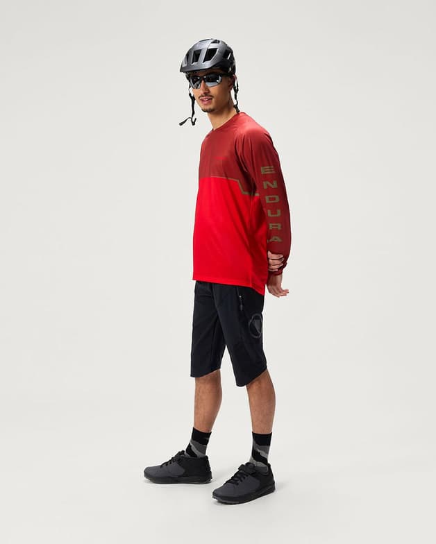 Maillot Endura Core Printed manga larga rojo - #7