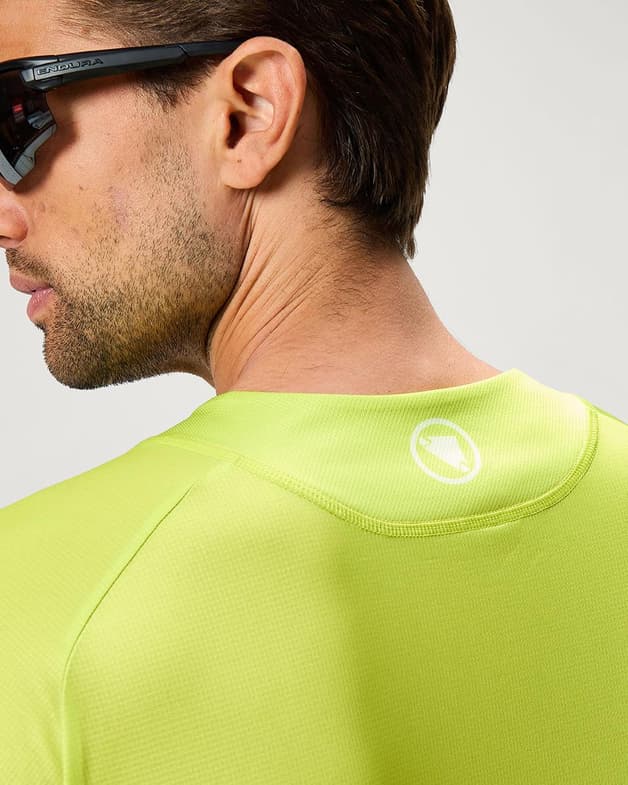 Maillot Endura Core imprimé manches longues jaune vert - #4