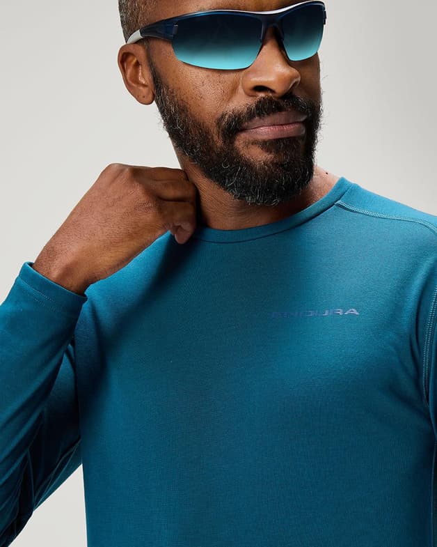 Maillot Endura Hummvee Tech manga larga azul pálido - #5