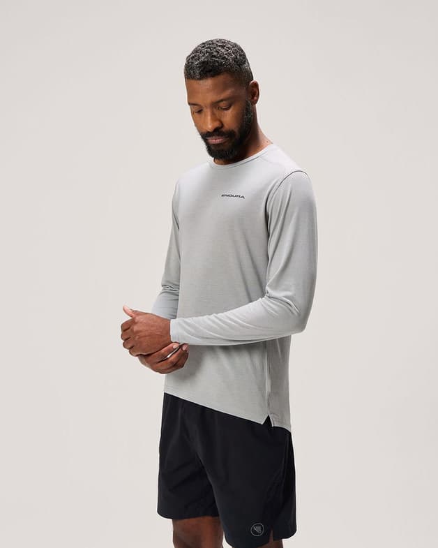 Maillot Endura Hummvee Tech manga larga gris claro - #2