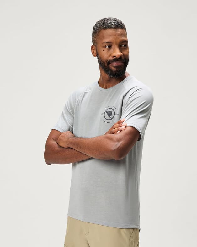 Maillot Endura Hummvee Tech manches courtes gris clair - #2