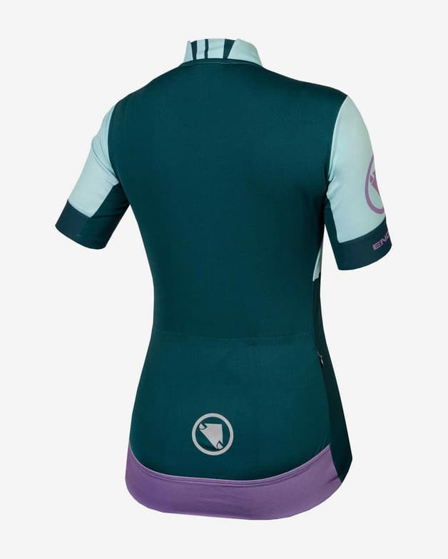 Maillot Endura FS260 Print manga corta azul claro verde mujer - #2