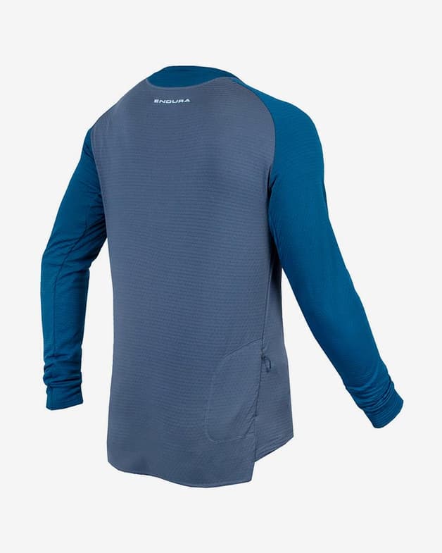 Maillot Endura SingleTrack manga larga azul insignia - #2