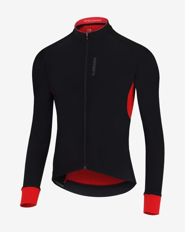 Maillot Finisseur Pro Thermal manga larga negro rojo - #1