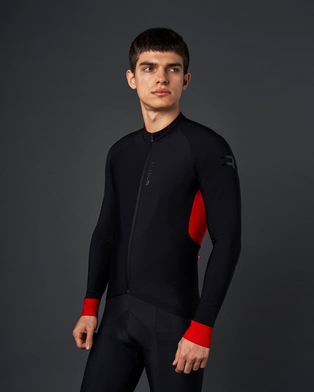 Maillot Finisseur Pro Thermal manga larga negro rojo - #3