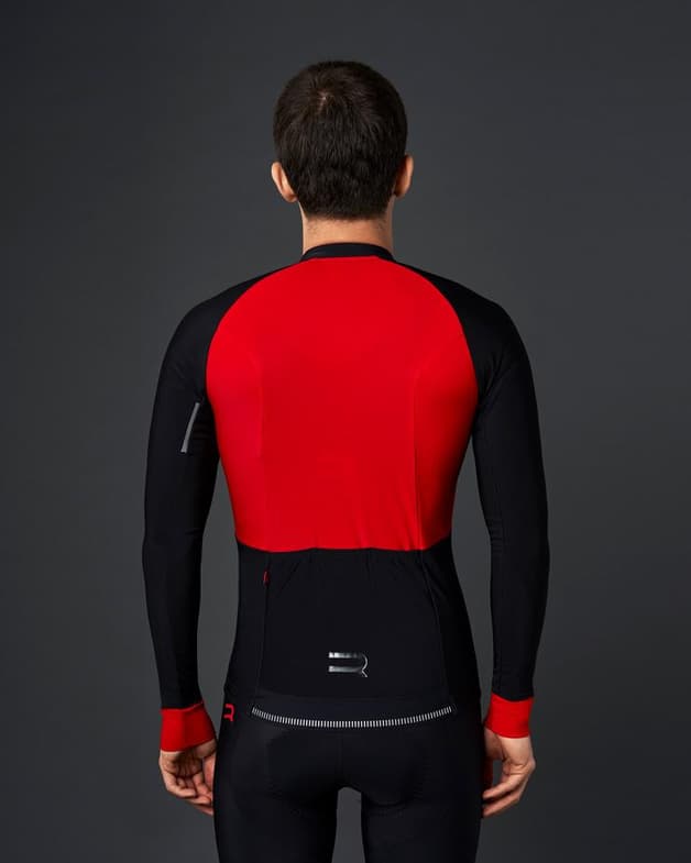 Maillot Finisseur Pro Thermal manga larga negro rojo - #4