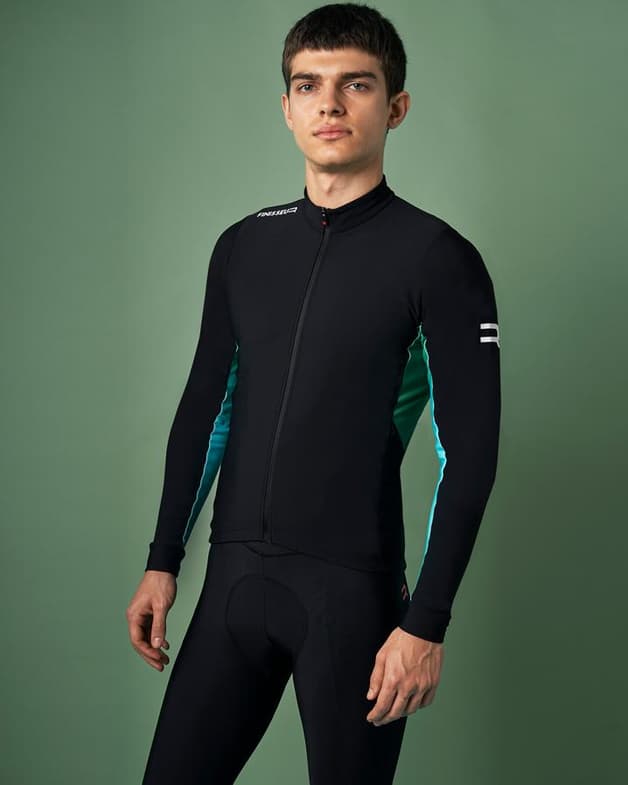 Maillot Finisseur Core Thermal Recycled manga larga negro verde - #4