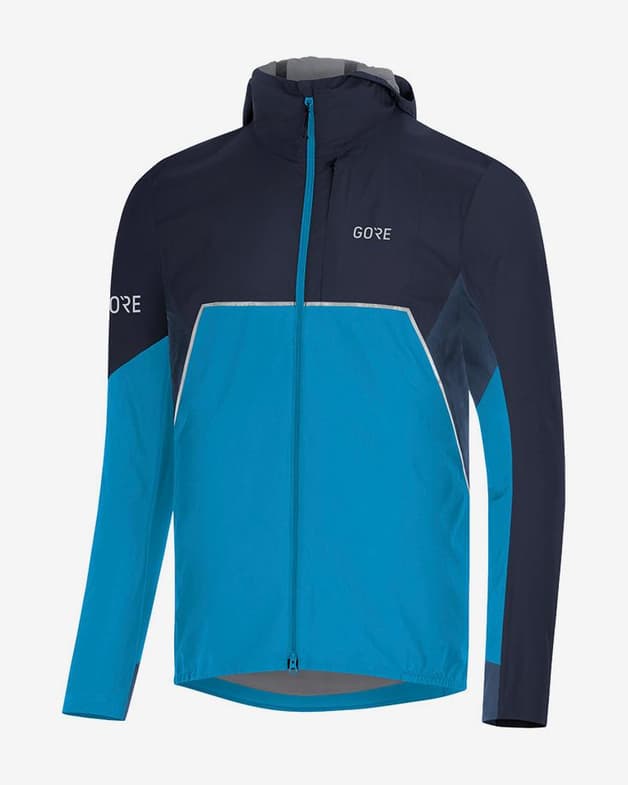 Chaqueta con capucha Gore Wear R7 Partial GORE-TEX INFINIUM™ azul oscuro - #1