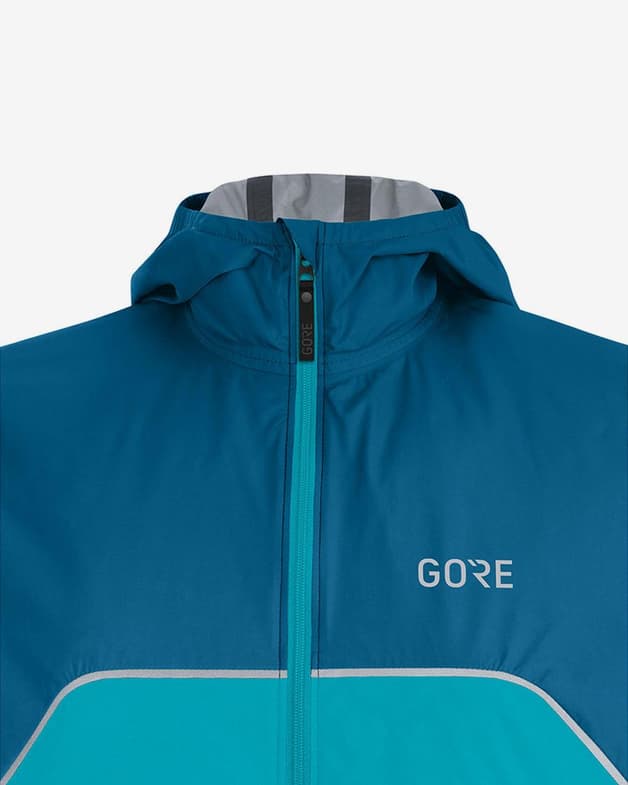 Chaqueta con capucha Gore Wear R7 Partial GORE-TEX INFINIUM™ azul claro mujer - #3