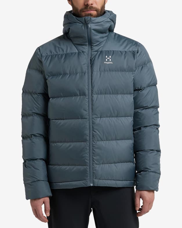 Chaqueta con capucha Haglöfs Bield Down azul pálido - #3