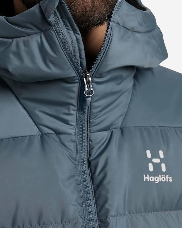 Chaqueta con capucha Haglöfs Bield Down azul pálido - #6