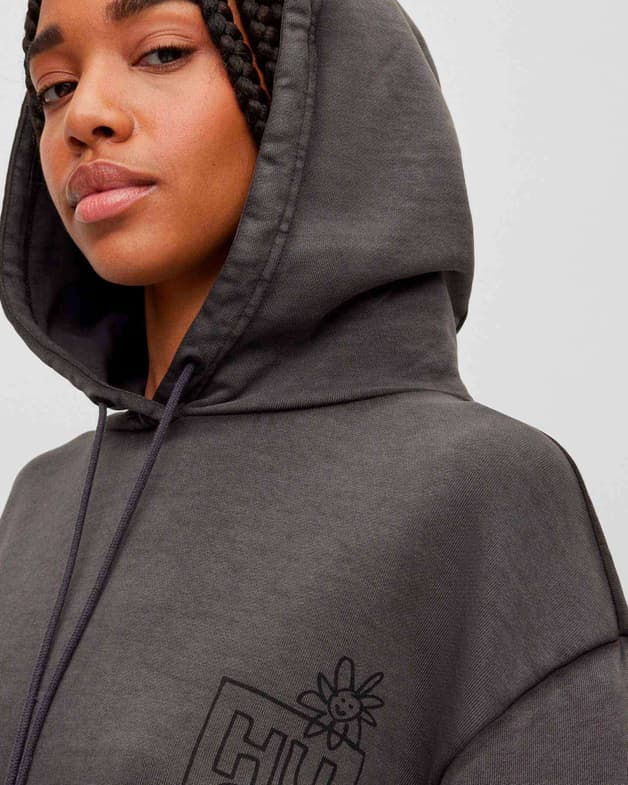 Sudadera con capucha HUGO Dejanna gris oscuro amarillo mostaza mujer - #3