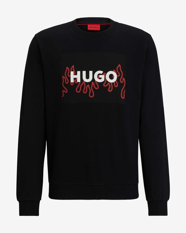 Sudadera HUGO Flame Crew negro rojo blanco - #1