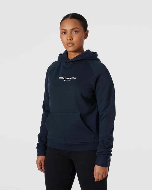 Sudadera con capucha Helly Hansen Core azul marino mujer - #3