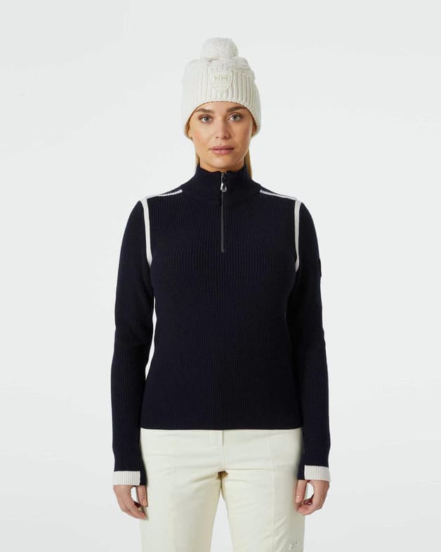 Camiseta Helly Hansen Edge Knitted manga larga negro blanco mujer - #3
