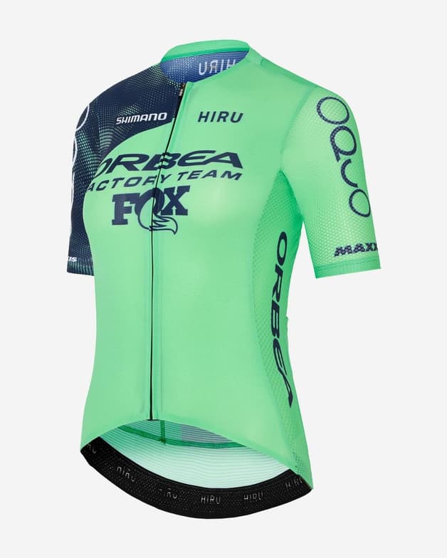 Maillot Hiru Orbea Factory Team 2025 Race manches courtes bleu vert femme - #3