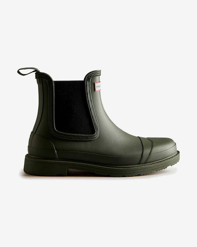 Botas Hunter Commando Chelsea verde mujer - #1