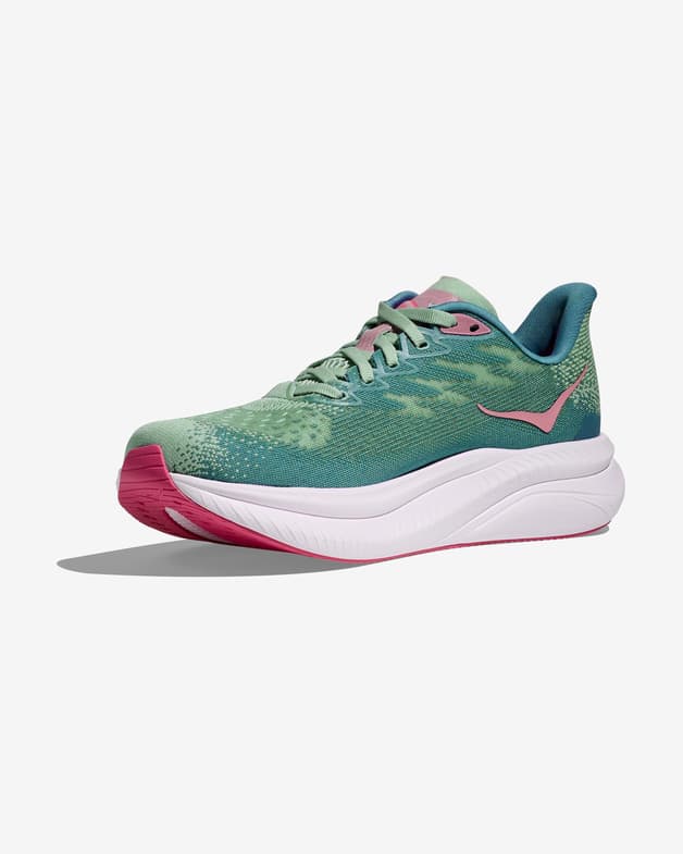 Zapatillas HOKA Mach 6 verde rosa mujer - #4
