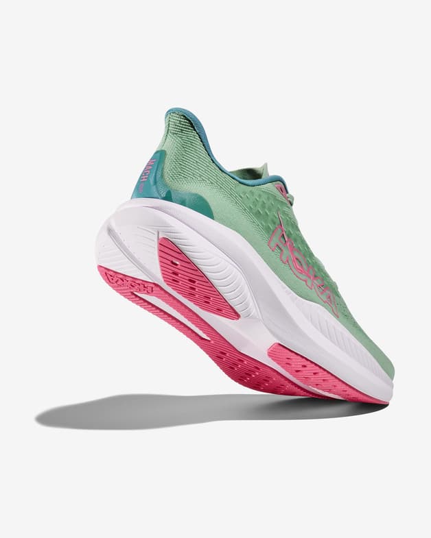 Zapatillas HOKA Mach 6 verde rosa mujer - #3