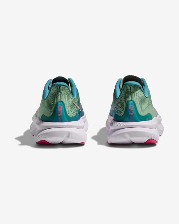 Zapatillas HOKA Mach 6 verde rosa mujer - #5