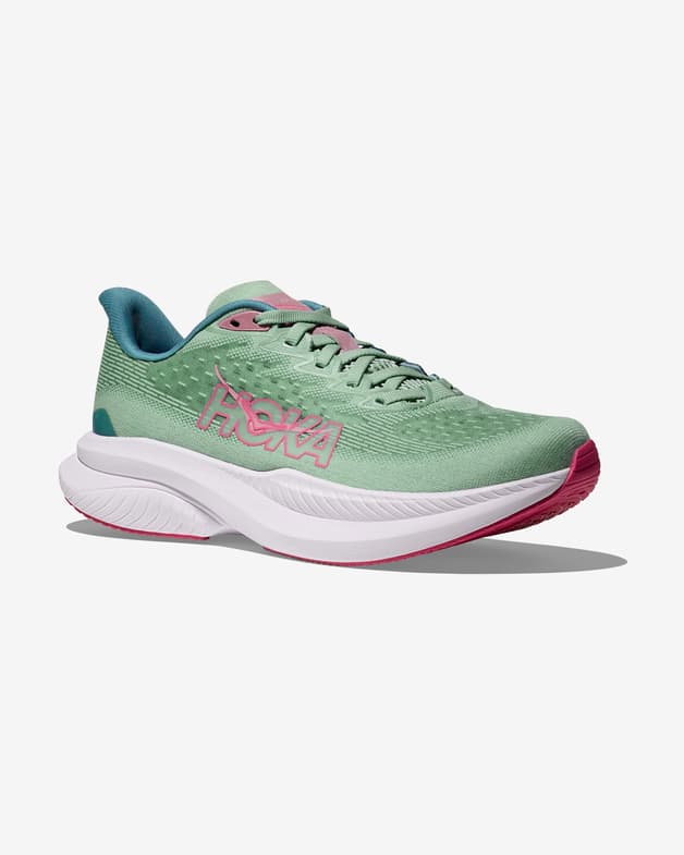 Zapatillas HOKA Mach 6 verde rosa mujer - #2