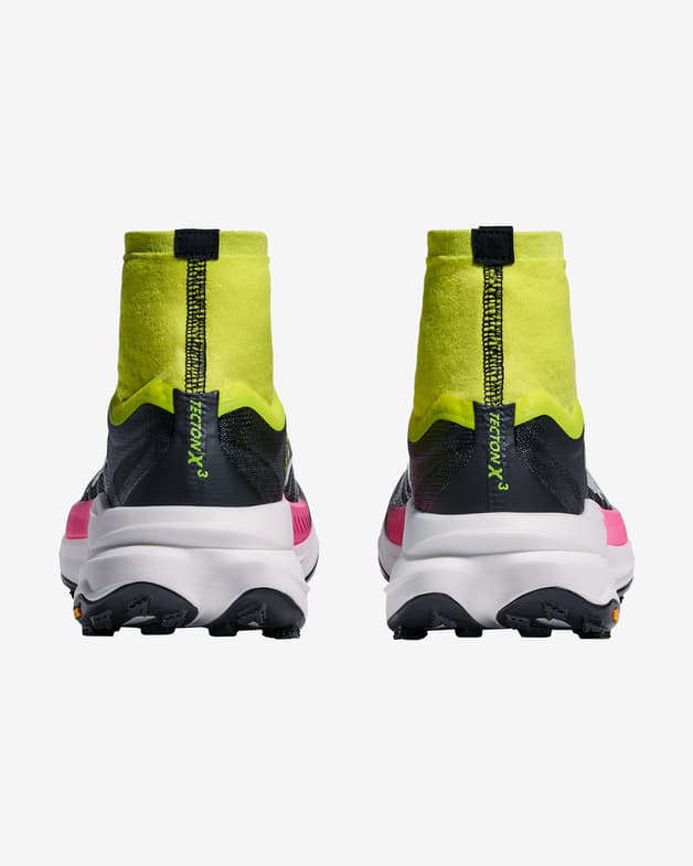 Zapatillas HOKA Tecton X3 verde lima negro rosa - #5