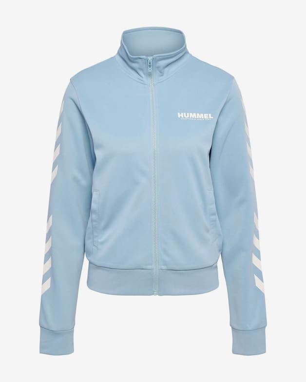 Sudadera Hummel Legacy Poly Full Zip azul blanco mujer - #3