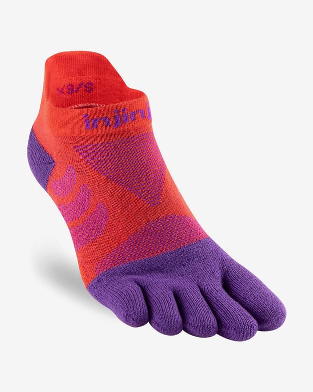 Calcetines Injinji Ultra Run No-Show rojo lila mujer - #1