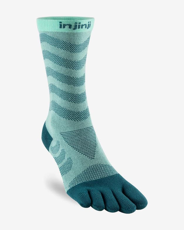 Calcetines Injinji Ultra Run Crew verde agua mujer - #1