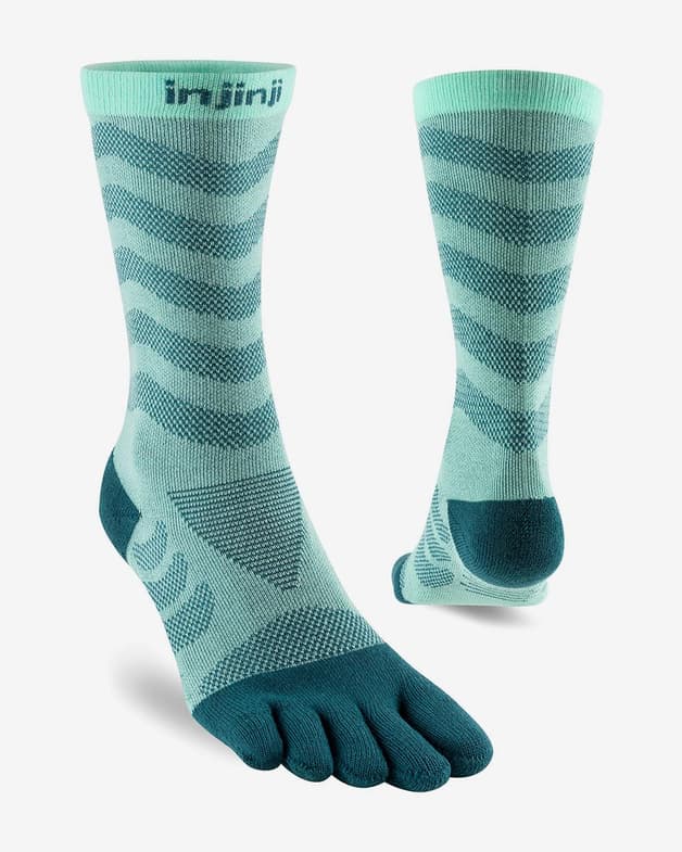 Calcetines Injinji Ultra Run Crew verde agua mujer - #2