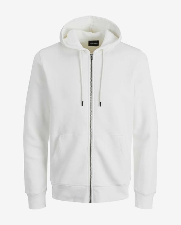 Sudadera con capucha Jack & Jones Basic Sweat Full Zip blanco - #3