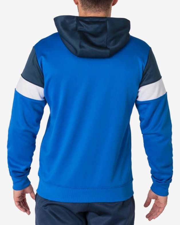 Sudadera con capucha Joma Crew IV Full Zip azul blanco - #3