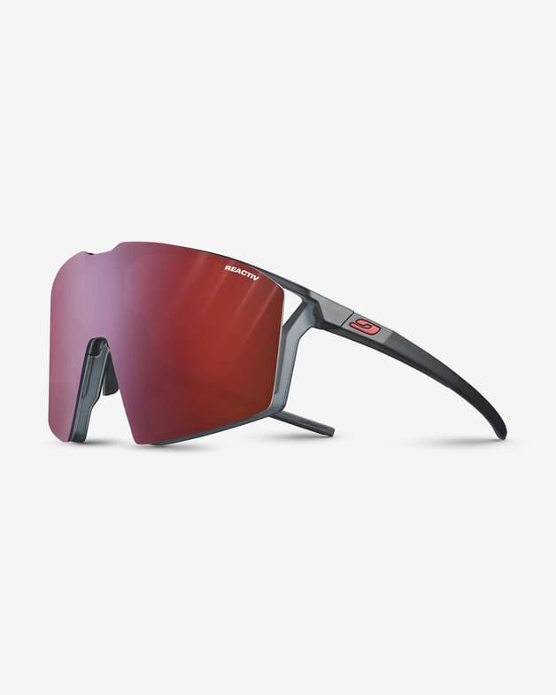 Gafas Julbo Edge negro translúcido mate con lentes REACTIV Photochromic Performance 0-3 High Contrast rojo - #1