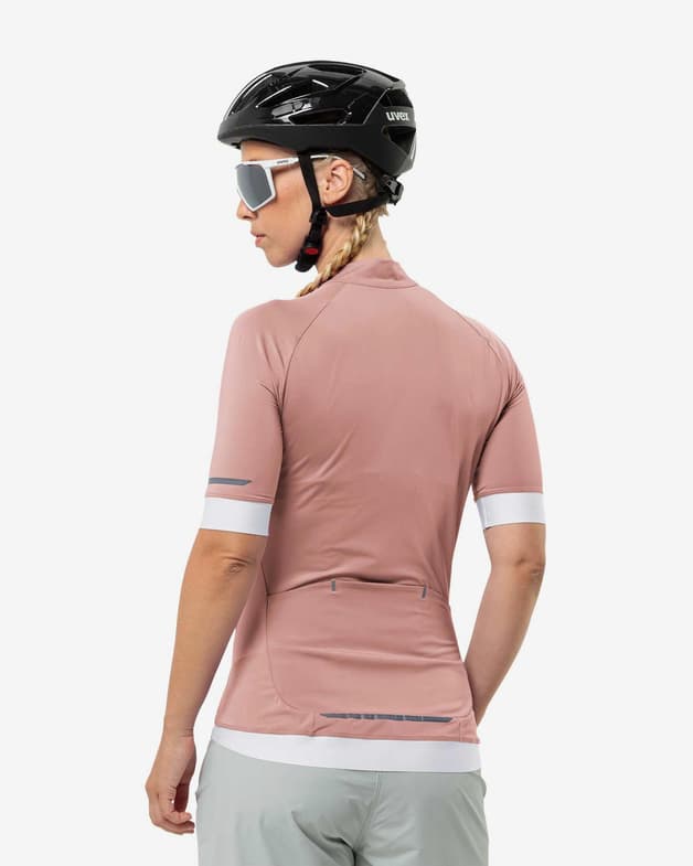 Cykeltrøje Jack Wolfskin Gravex Full Zip kortærmet lyserød dame - #4