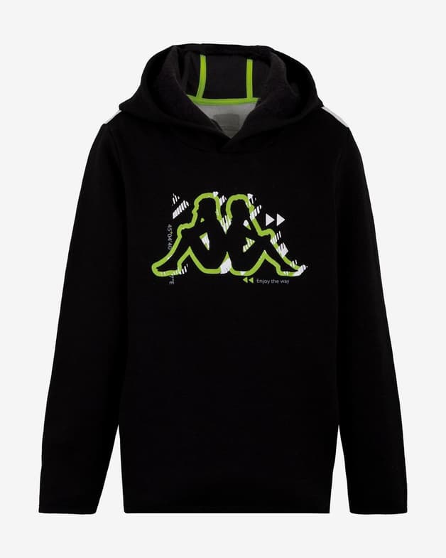 Sudadera con capucha Kappa BTS Bazilo negro gris infantil - #1