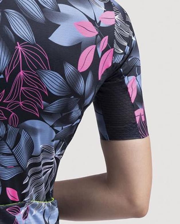 Maillot Alé PRS Garden manga corta negro azul rosa mujer - #7