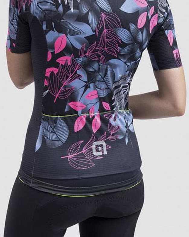 Maillot Alé PRS Garden manga corta negro azul rosa mujer - #8