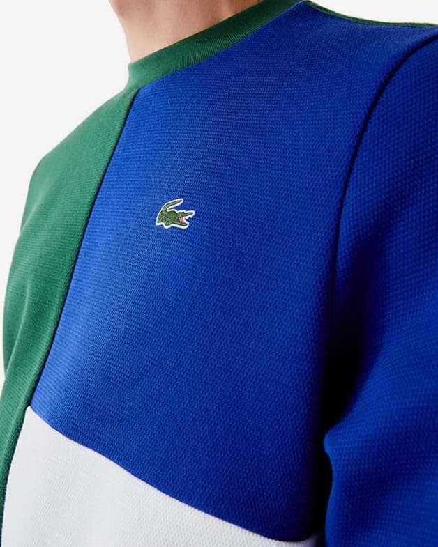 Sudadera Lacoste Sport Color Block verde blanco azul - #6