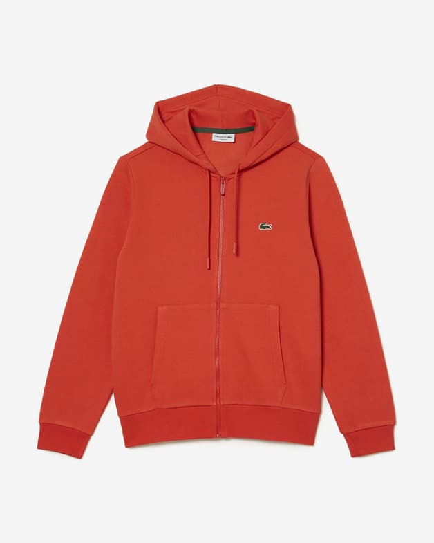 Sudadera con capucha Lacoste Colorblock Full Zip rojo anaranjado - #1