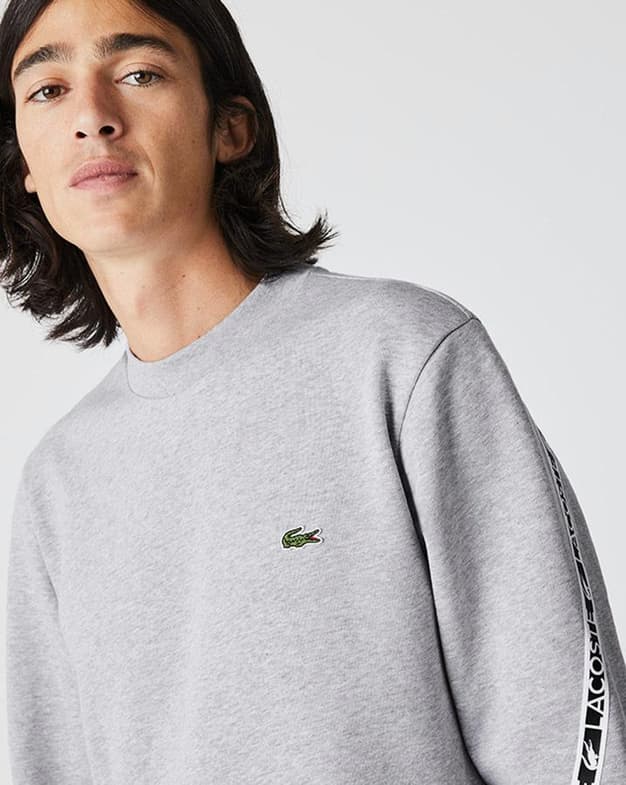 Sudadera Lacoste Basic Graphic gris claro - #2