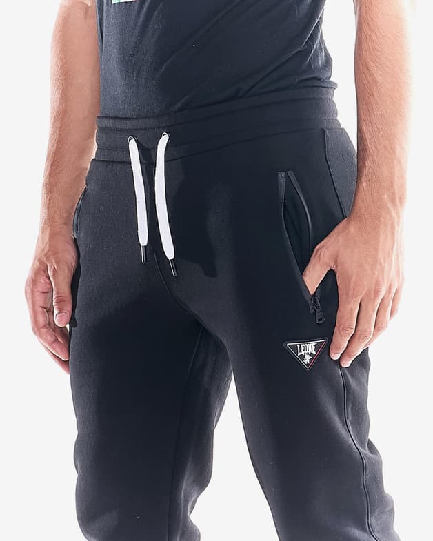 Pantalón largo Leone 1947 Heavy Basic negro blanco - #5